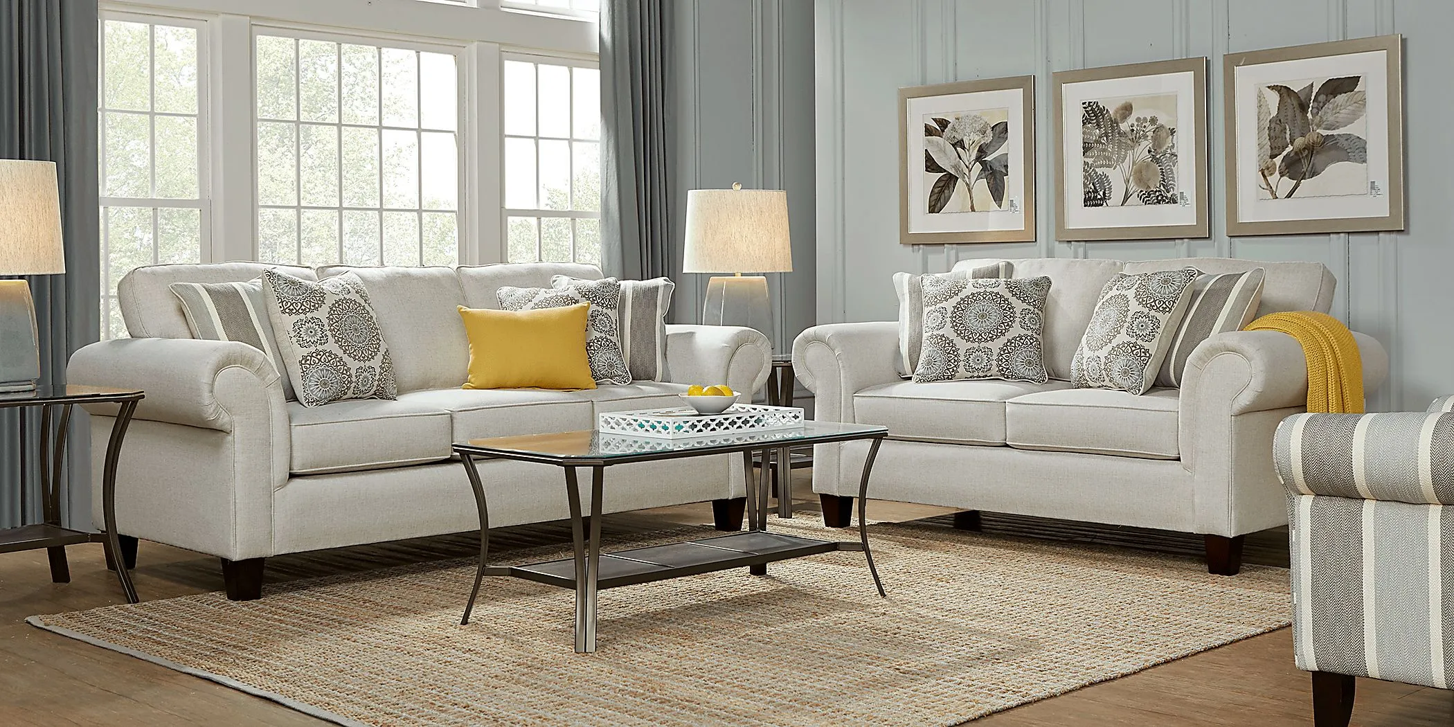 Sandia Heights Gray Chenille Fabric Sofa - Rooms To Go