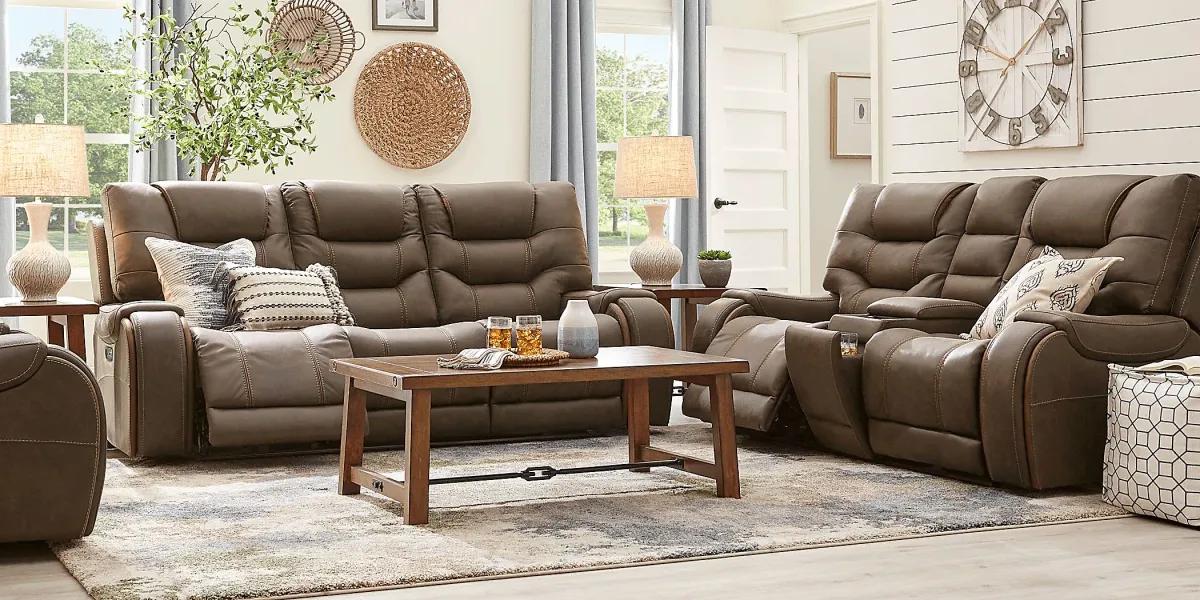 Laredo Springs Brown 5 Pc Dual Power Reclining Living Room