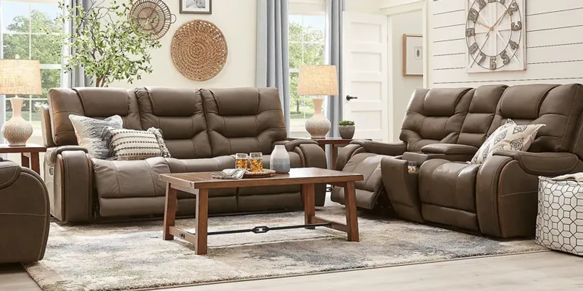 Laredo Springs Brown 5 Pc Dual Power Reclining Living Room