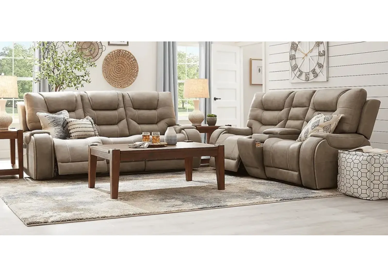 Laredo Springs Gray 5 Pc Dual Power Reclining Living Room