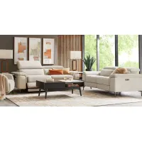 Weatherford Park Beige 5 Pc Dual Power Reclining Living Room