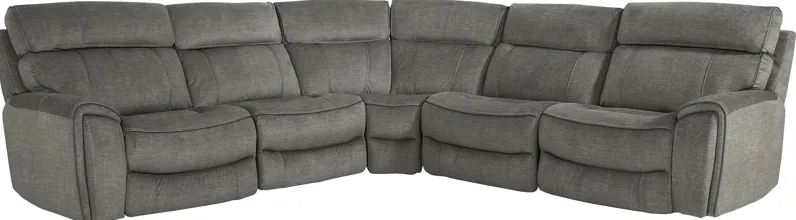 Hosford Dark Gray 5 Pc Reclining Sectional