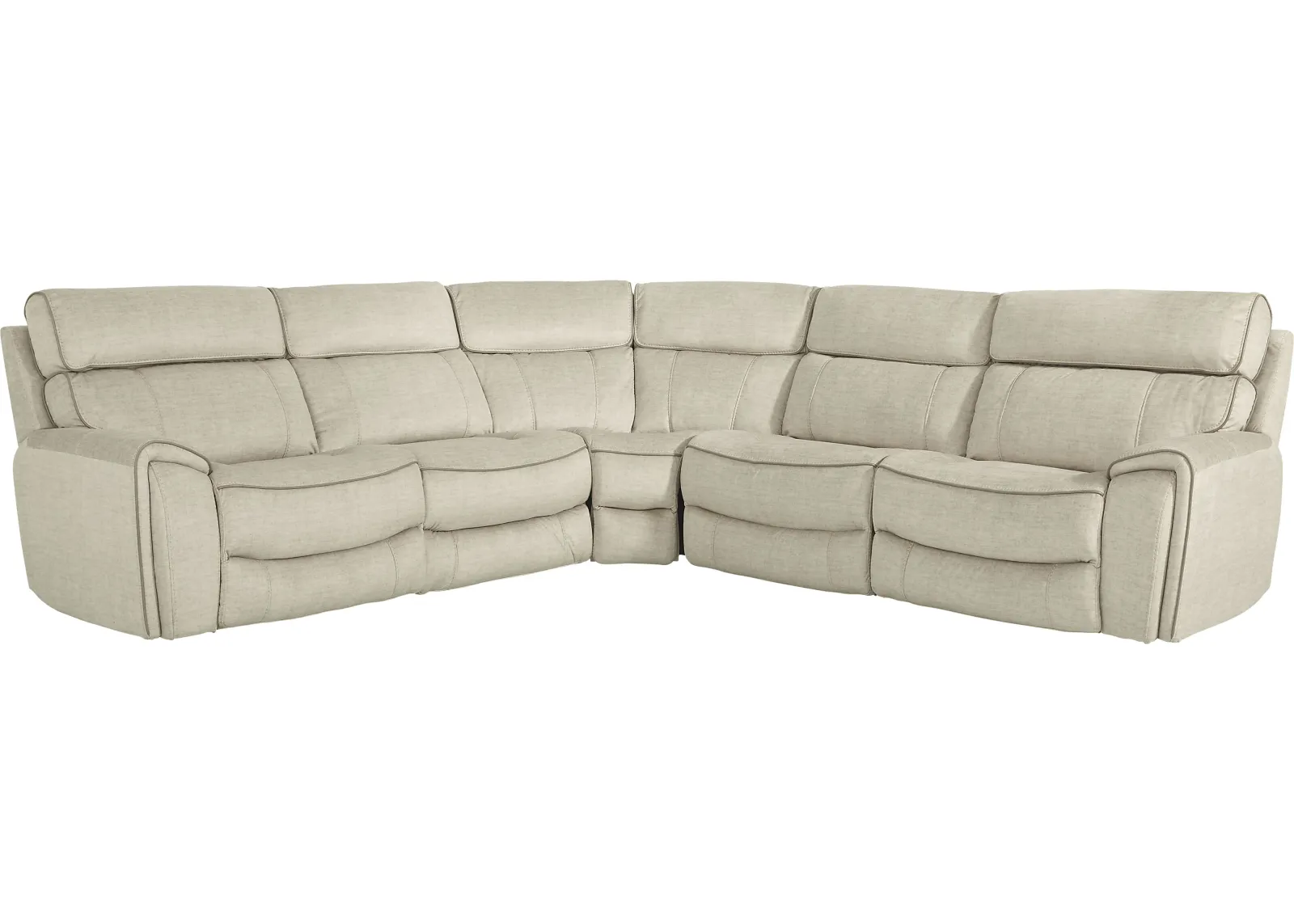 Hosford Beige 5 Pc Reclining Sectional