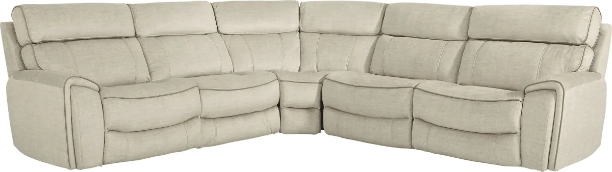 Hosford Beige 5 Pc Reclining Sectional