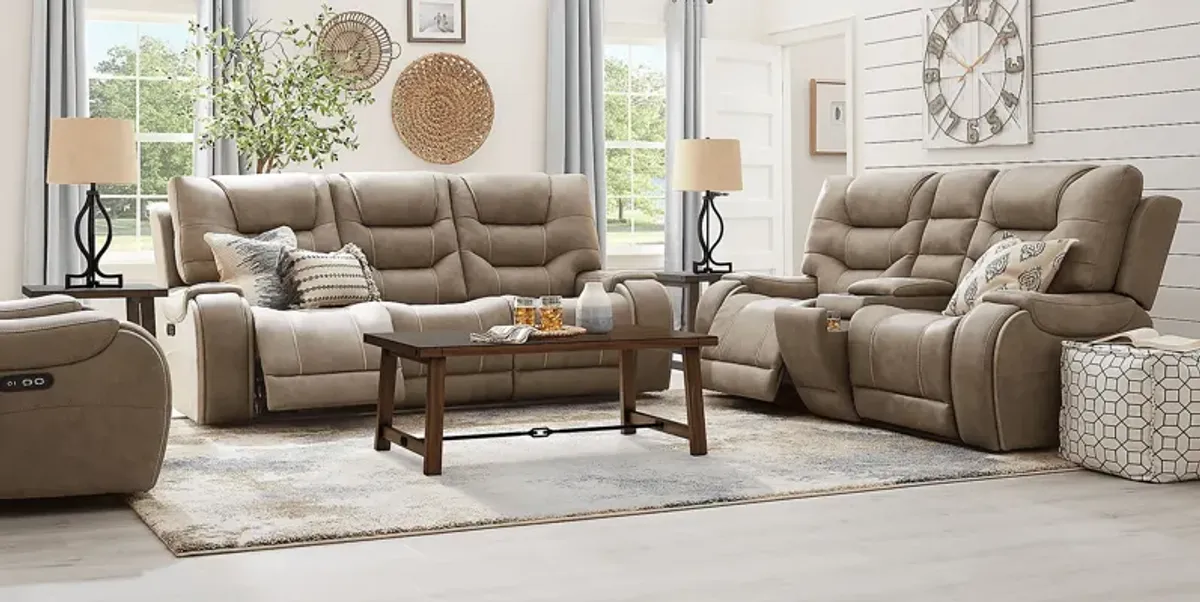 Laredo Springs Gray 6 Pc Dual Power Reclining Living Room