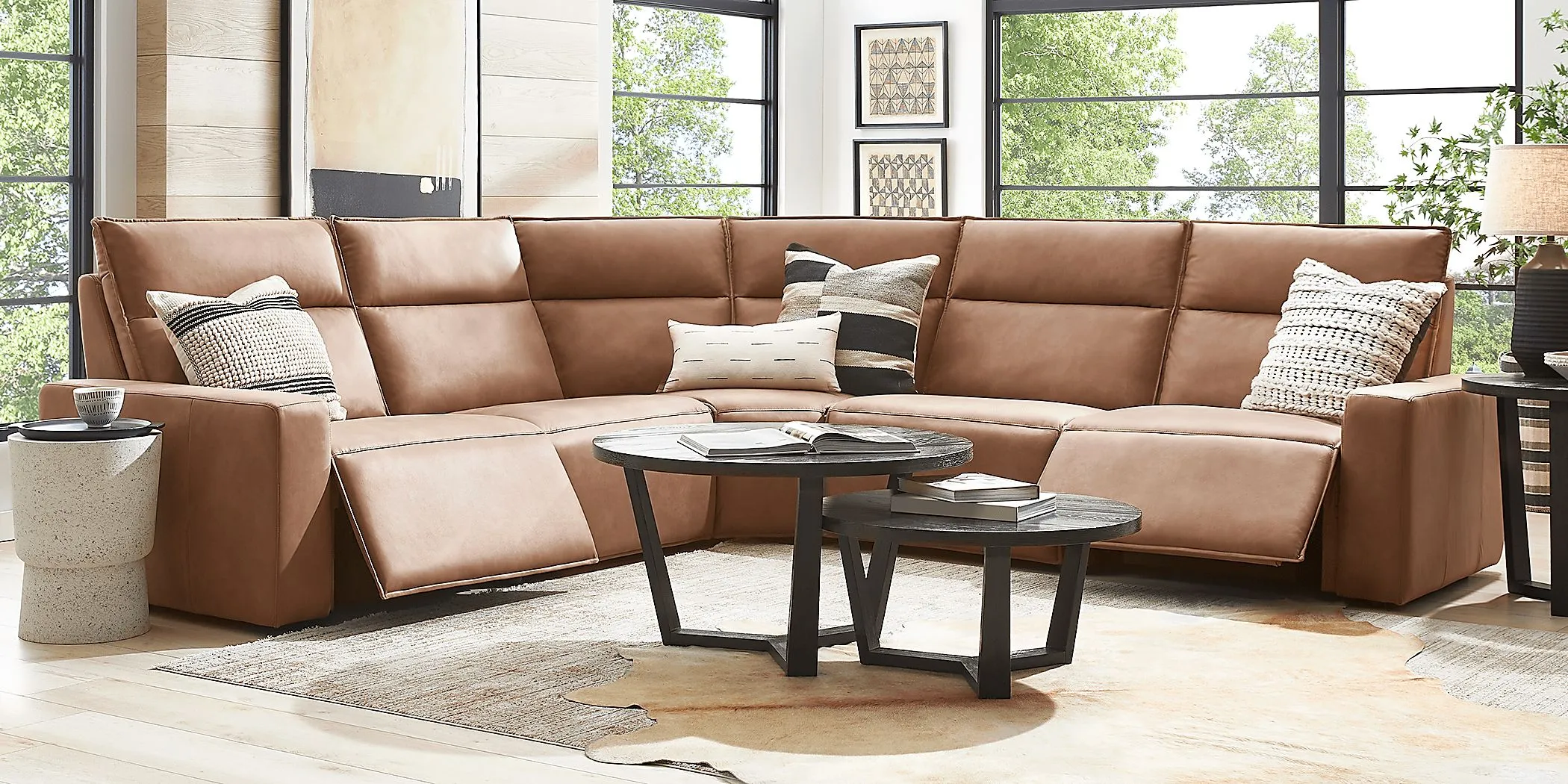 ModularTwo Saddle 5 Pc Dual Power Reclining Sectional