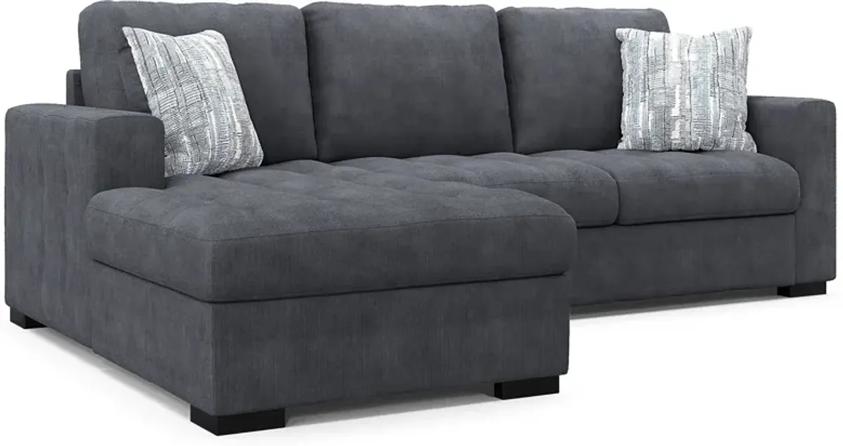 Angelino Heights Blue 2 Pc Sleeper Sectional