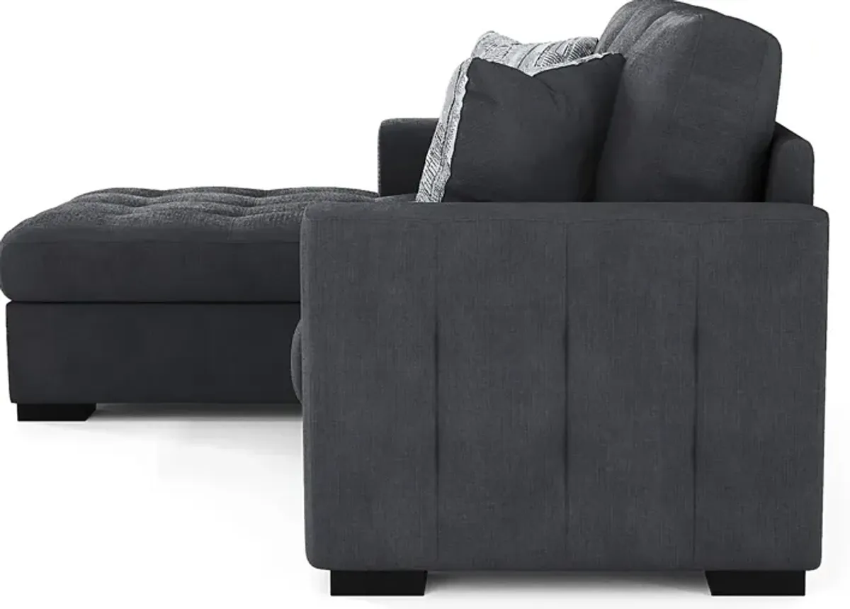 Angelino Heights Blue 2 Pc Sleeper Sectional