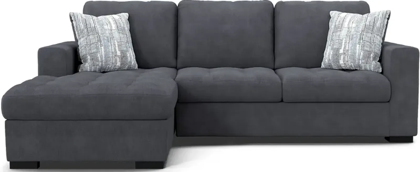 Angelino Heights Blue 2 Pc Sleeper Sectional