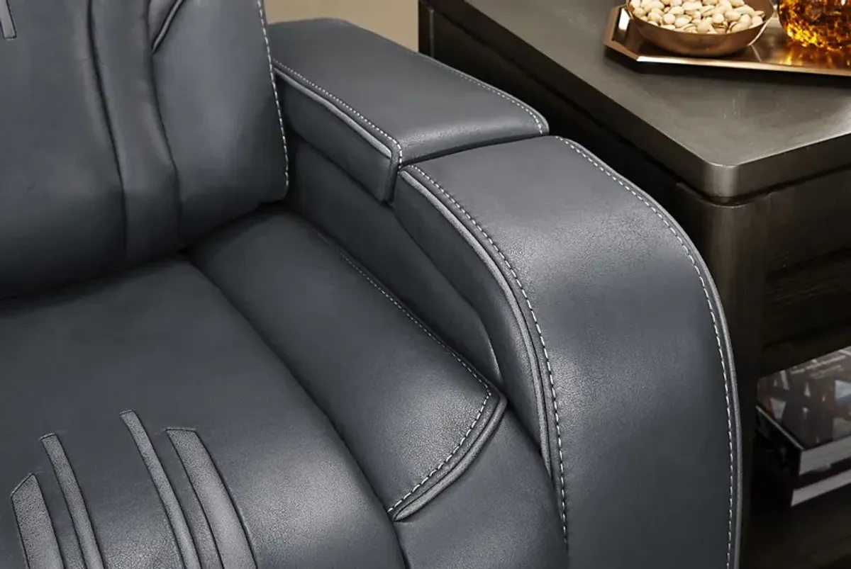 Southlake Navy 8 Pc Living Room with Triple Power Reclining Sofa