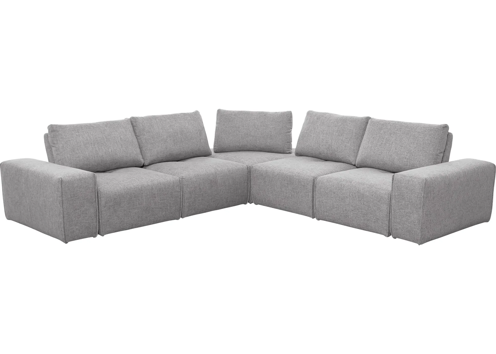 Laney Park Light Gray 5 Pc Sectional