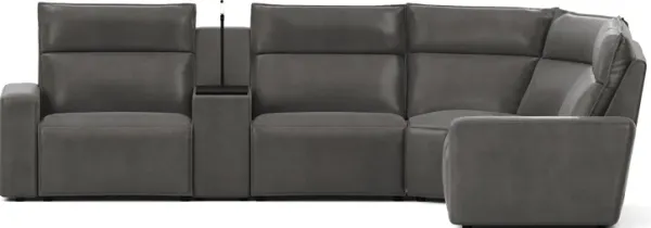 Charcoal 6 Pc Dual Power Reclining ModularTwo