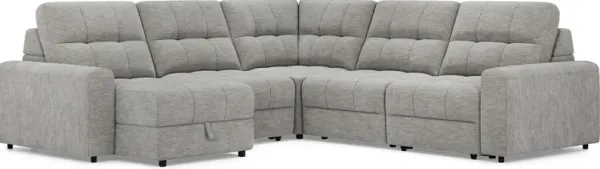 Meriwether Gray 5 Pc Power Slider Sectional