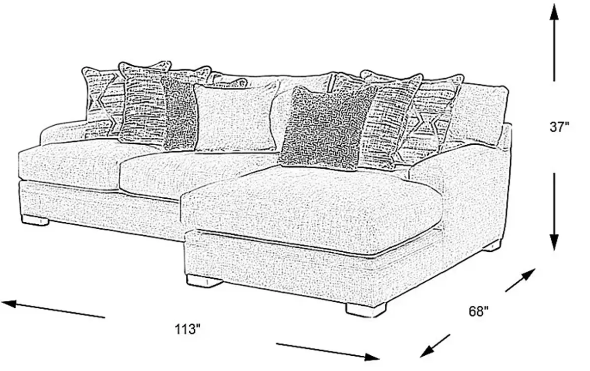 Bedford Park Ivory 2 Pc Sectional