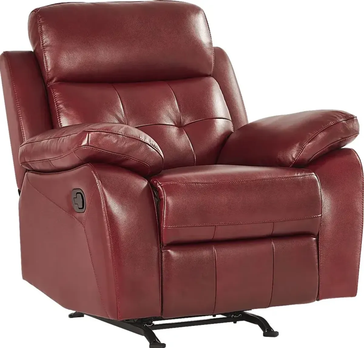 Antonin Red Leather 6 Pc Living Room with Reclining Sofa