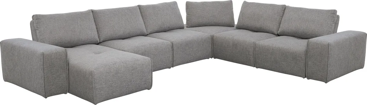 Laney Park Dark Gray 6 Pc Sectional