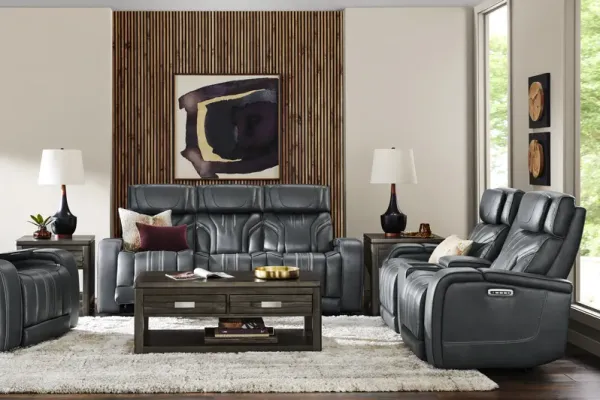 Southlake Navy 8 Pc Triple Power Reclining Living Room