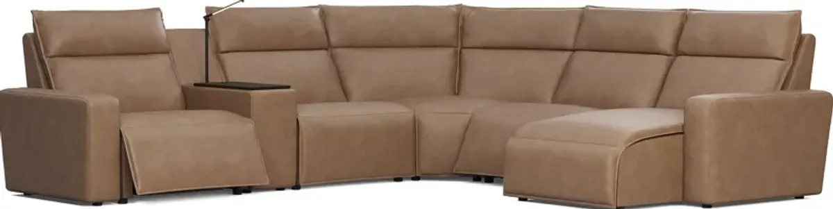 Saddle 6 Pc Dual Power Reclining ModularTwo