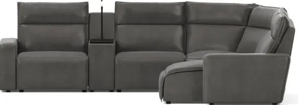 Charcoal 6 Pc Dual Power Reclining ModularTwo