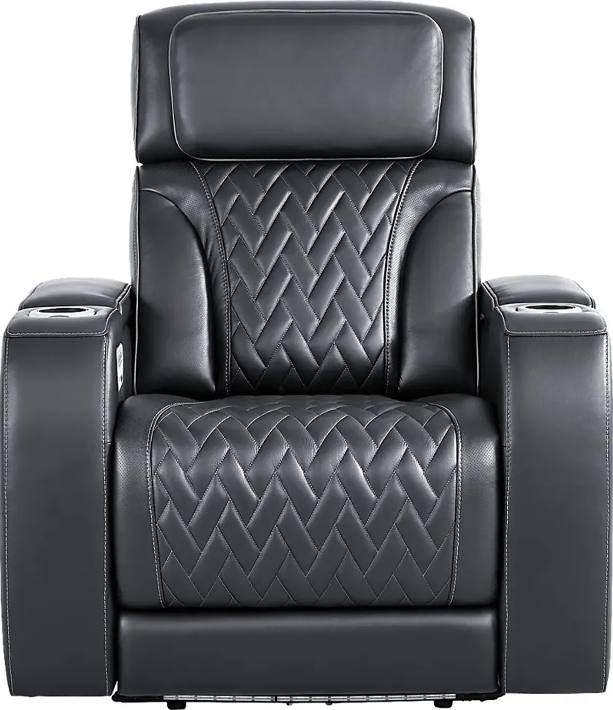 Encore Black Leather Triple Power Recliner