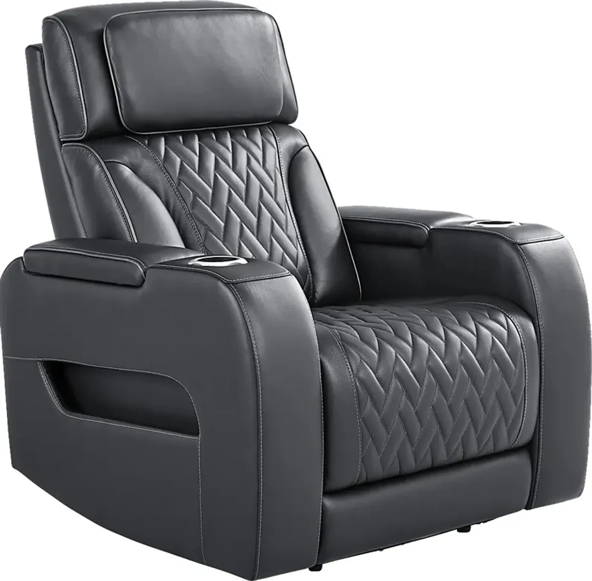 Encore Black Leather Triple Power Recliner