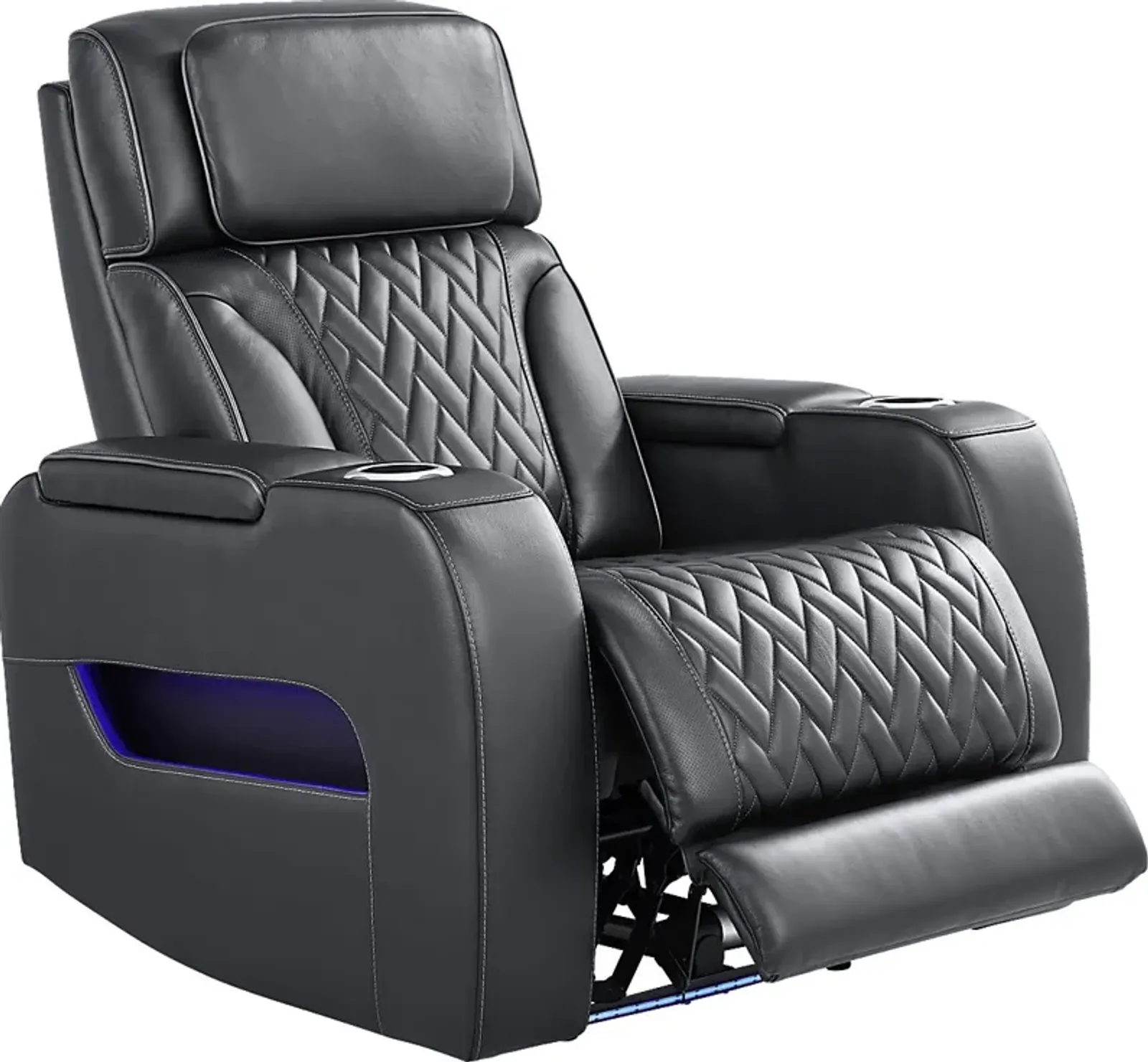 Encore Black Leather Triple Power Recliner