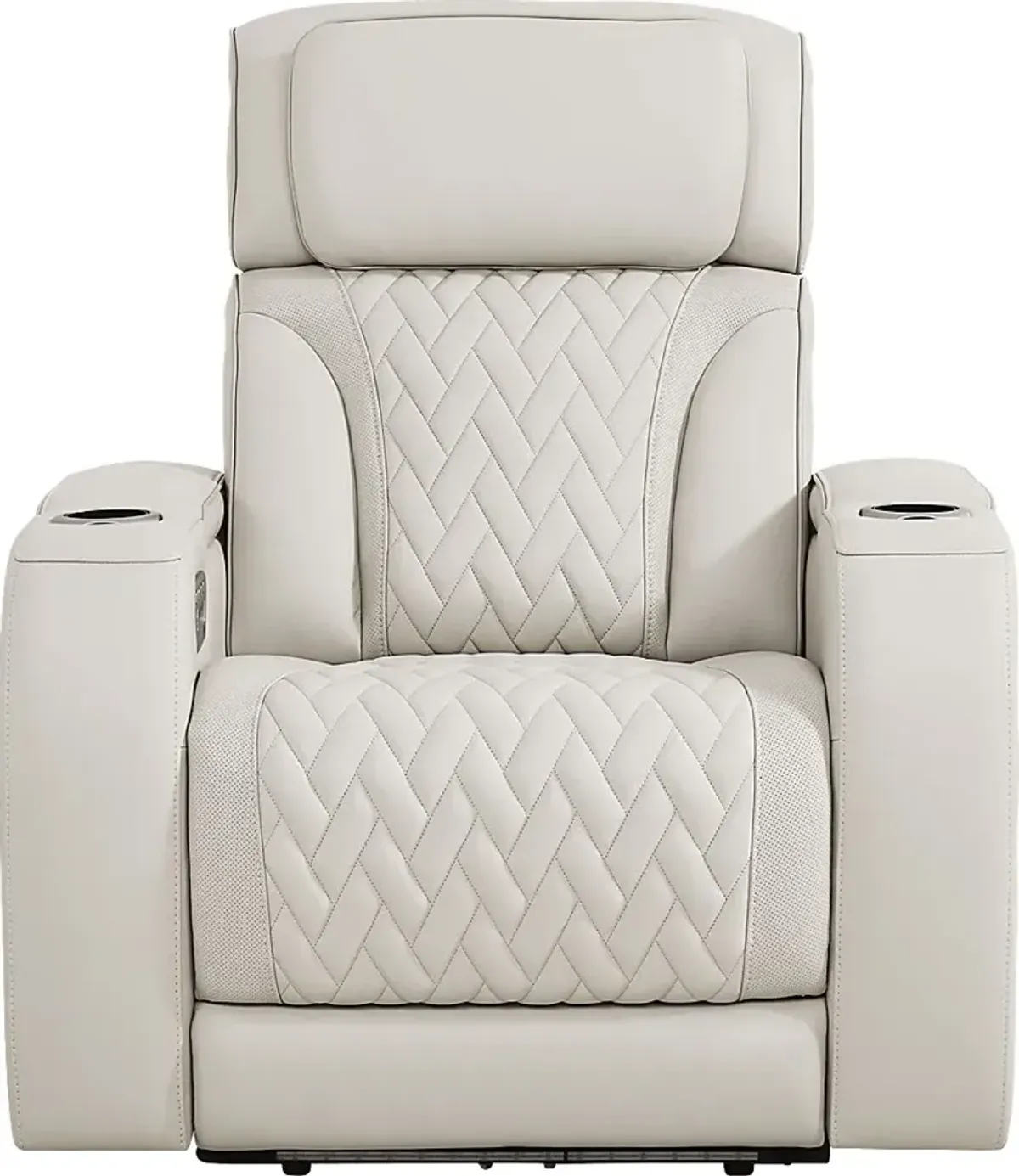 Encore Gray Leather Triple Power Recliner