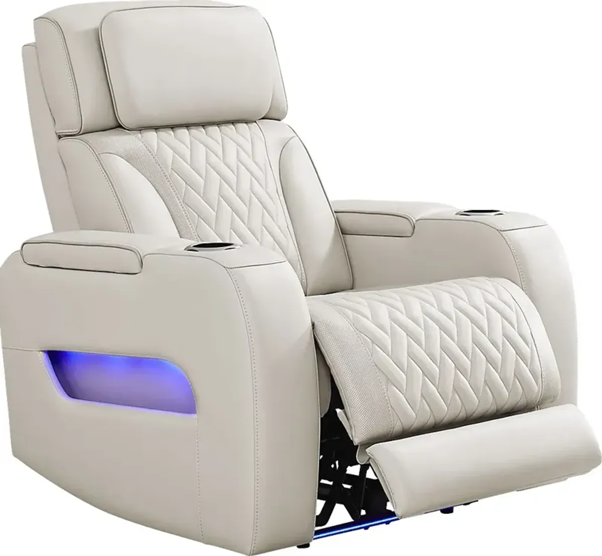 Encore Gray Leather Triple Power Recliner