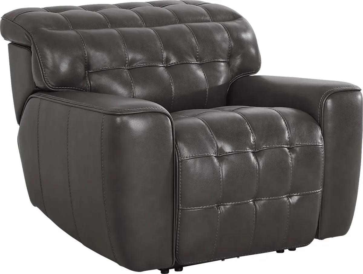 Maddox Manor Dark Gray Dual Power Recliner