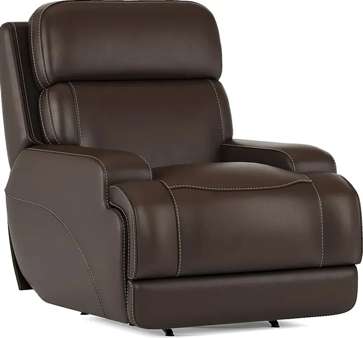 Parker Point Dark Brown Leather Triple Power Rocker Recliner