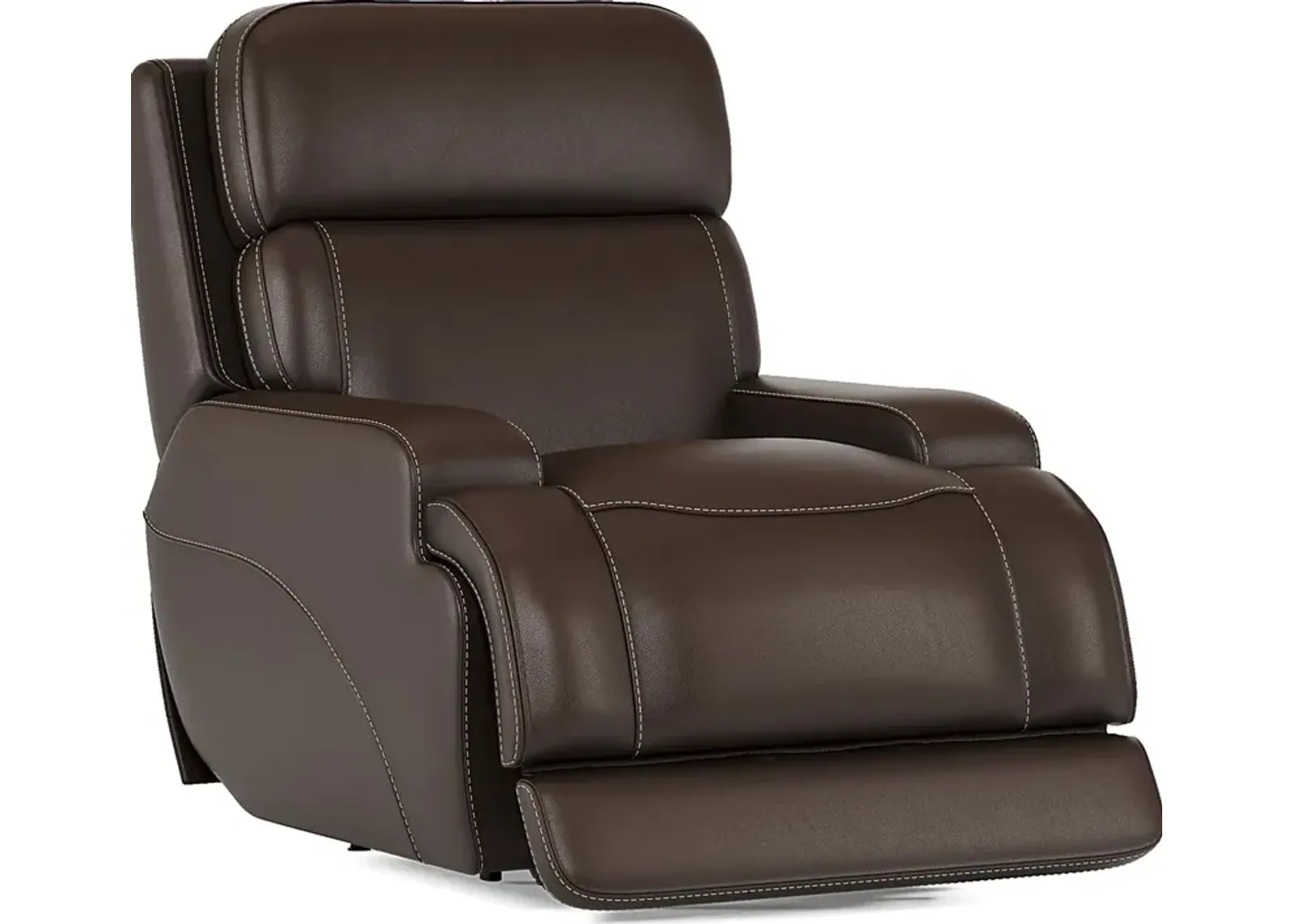 Parker Point Dark Brown Leather Triple Power Rocker Recliner