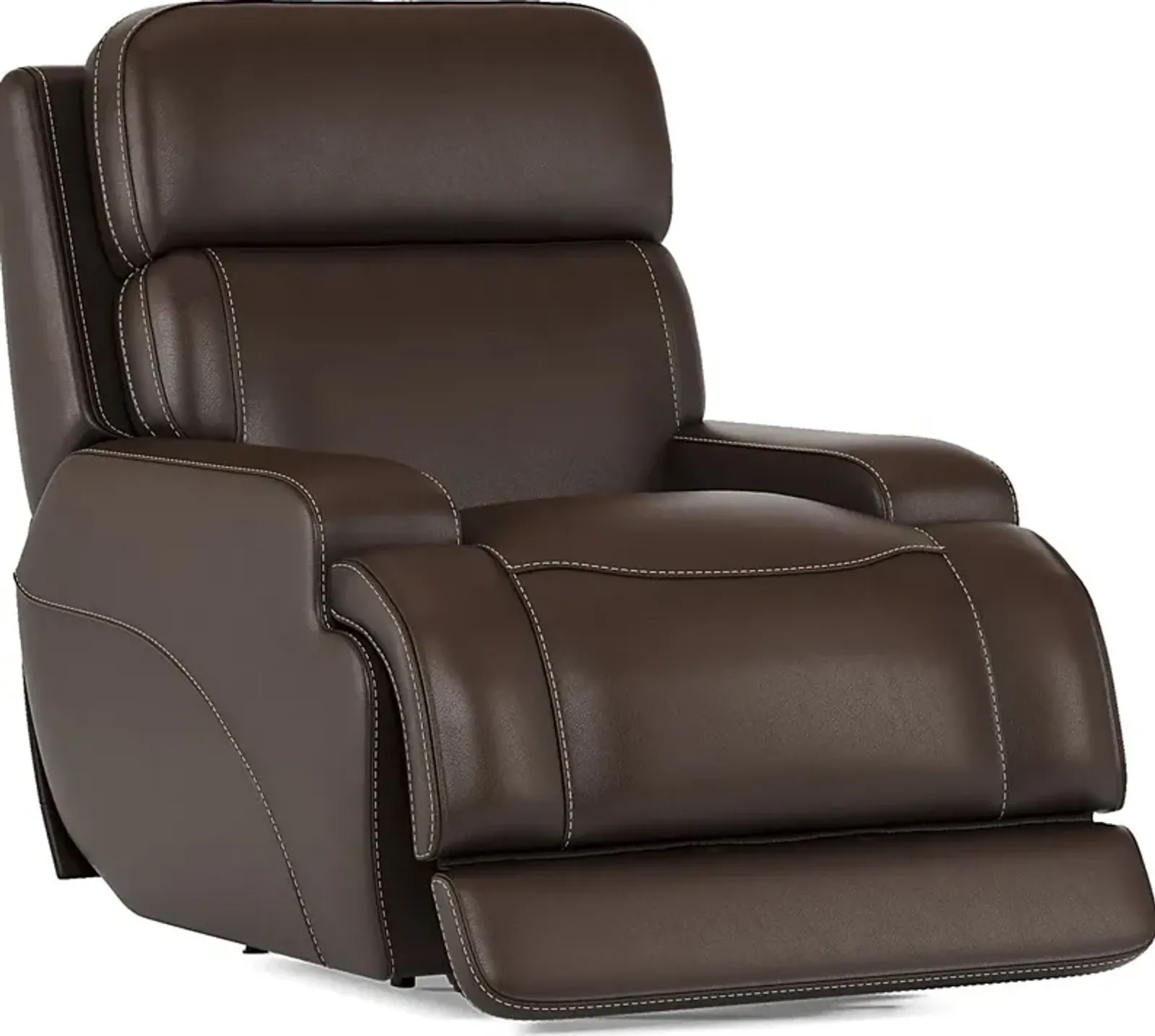 Parker Point Dark Brown Leather Triple Power Rocker Recliner