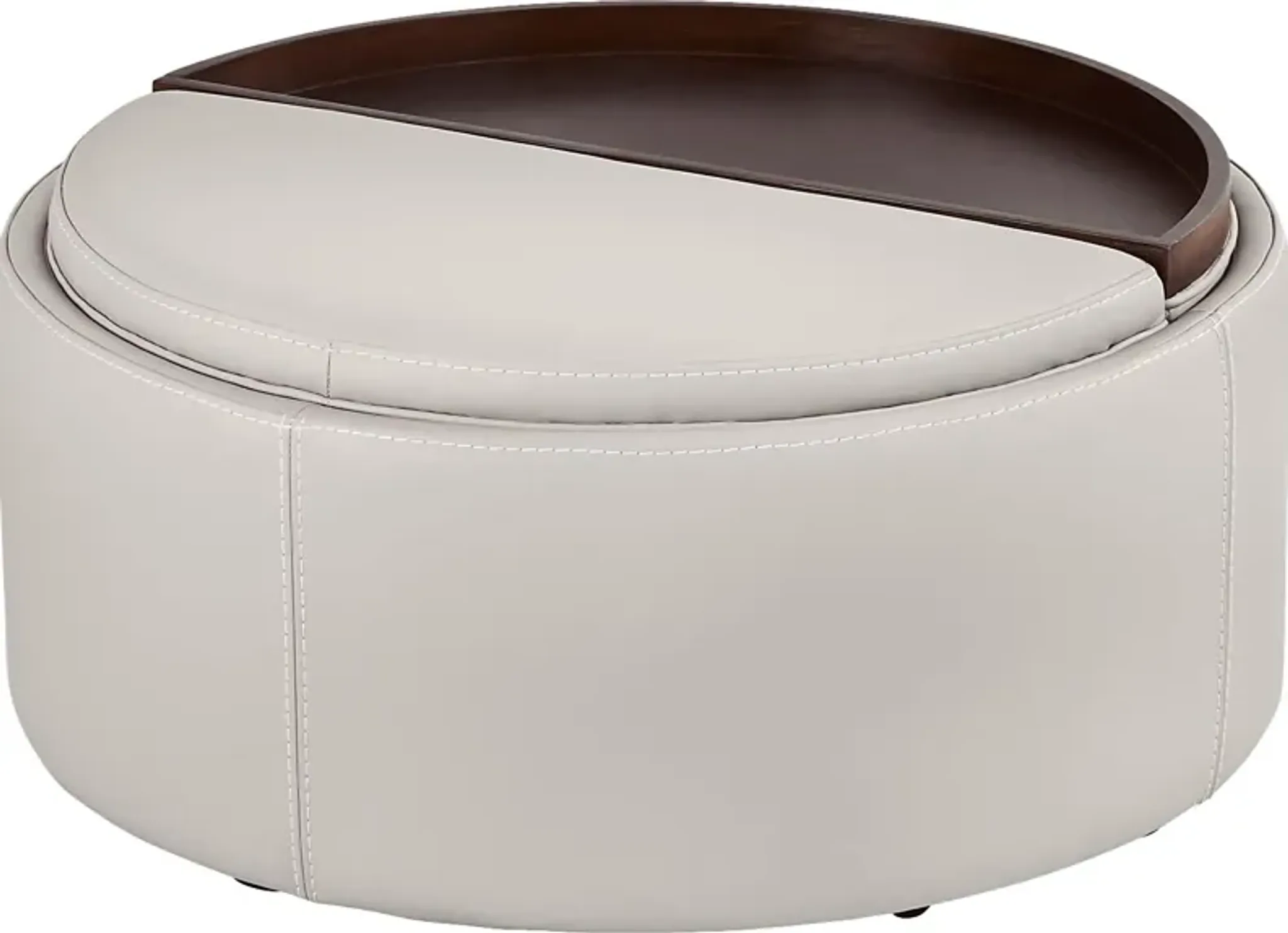 Alessio Light Gray Cocktail Storage Ottoman Rooms To Go
