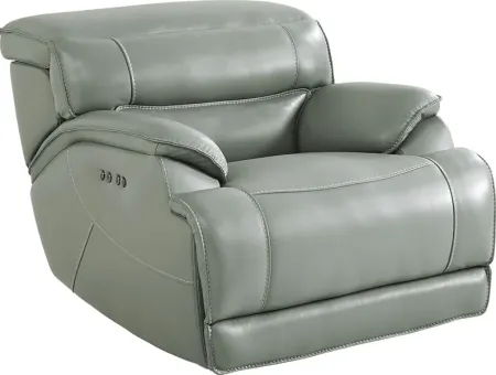 Rossini Mint Leather Dual Power Recliner