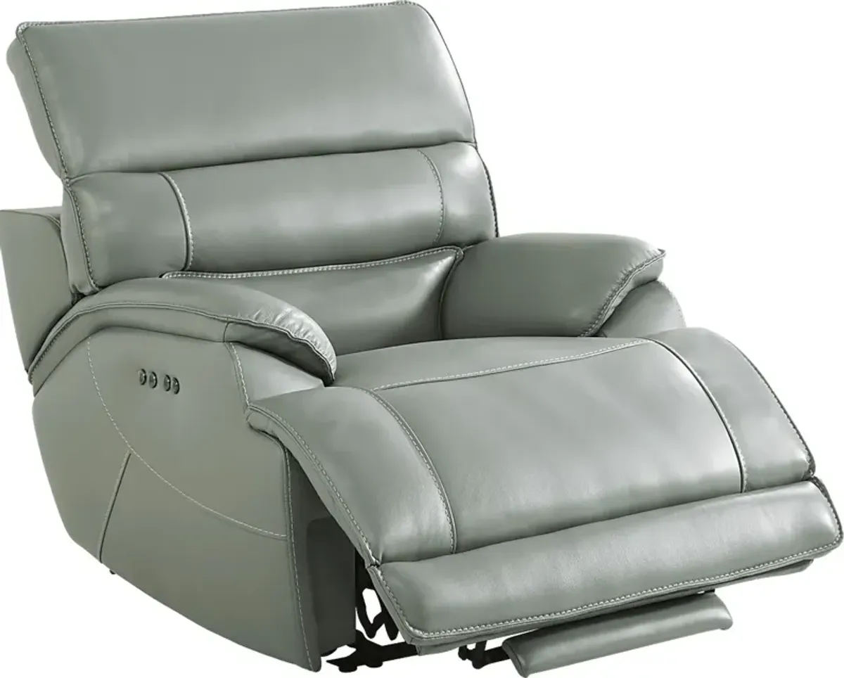 Rossini Mint Leather Dual Power Recliner