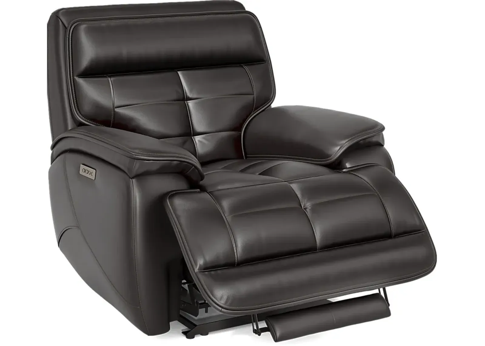 Pacific Heights Black Cherry Leather Dual Power Recliner