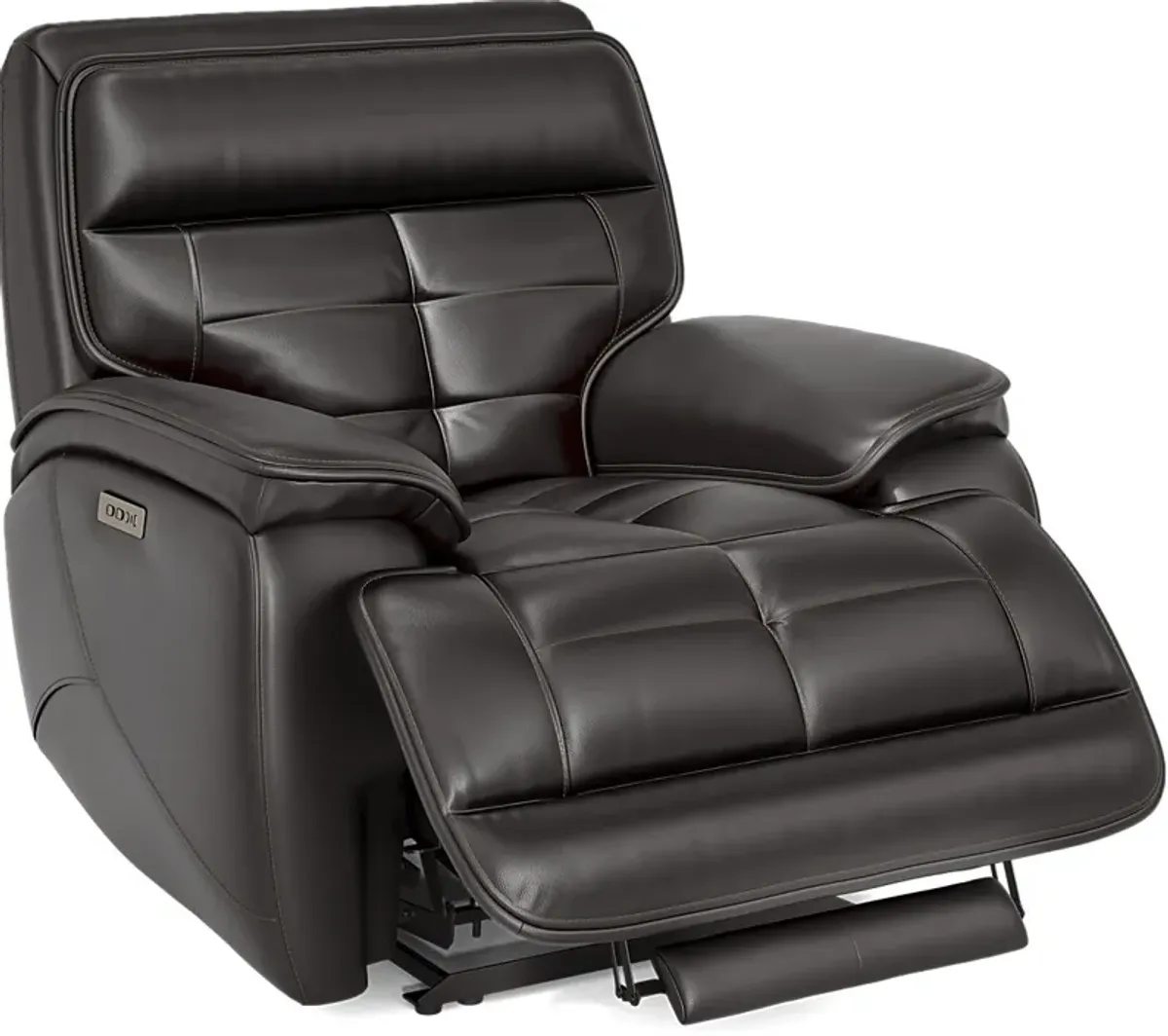 Pacific Heights Black Cherry Leather Dual Power Recliner