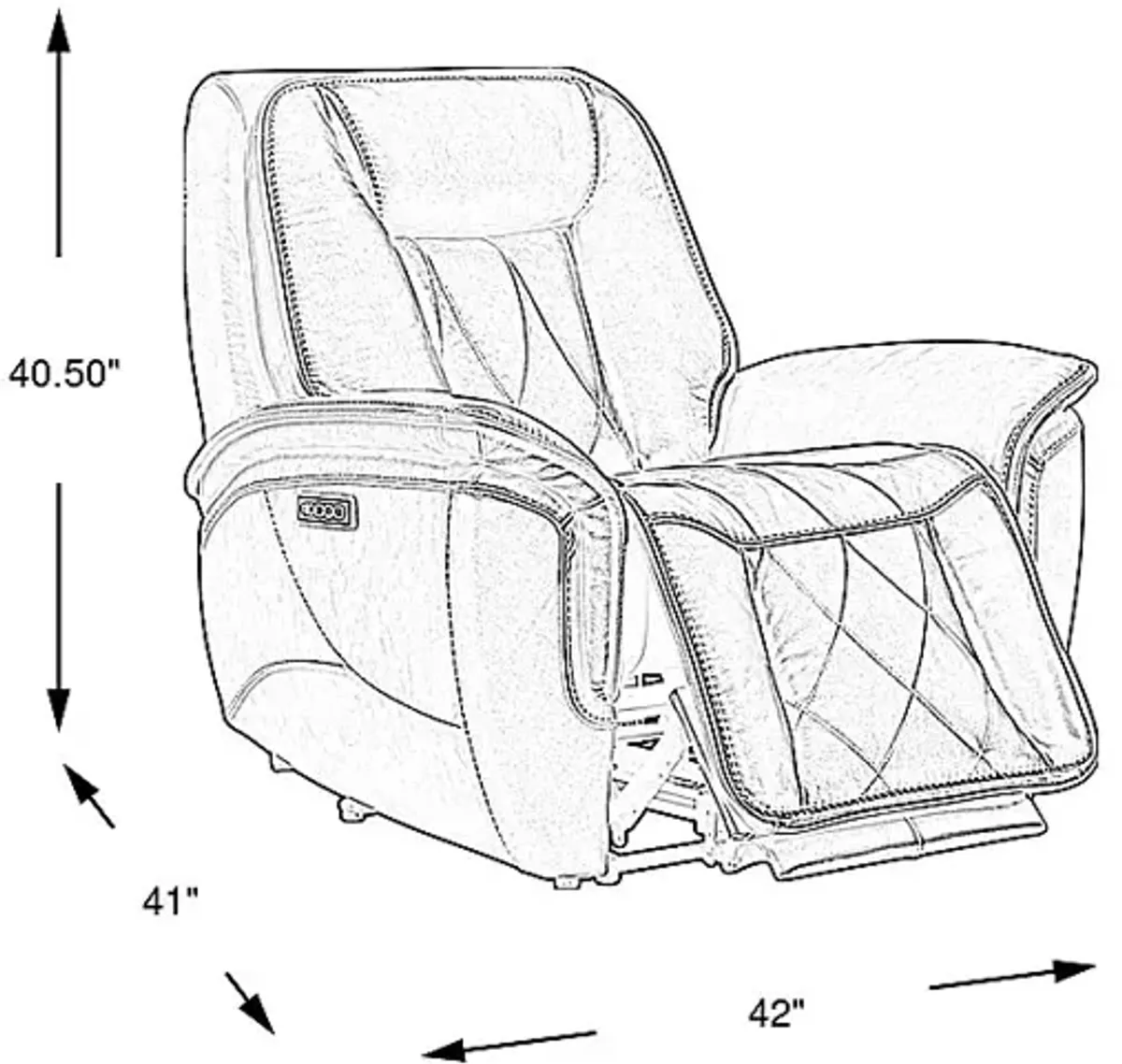 Dalton Brown Leather Triple Power Recliner