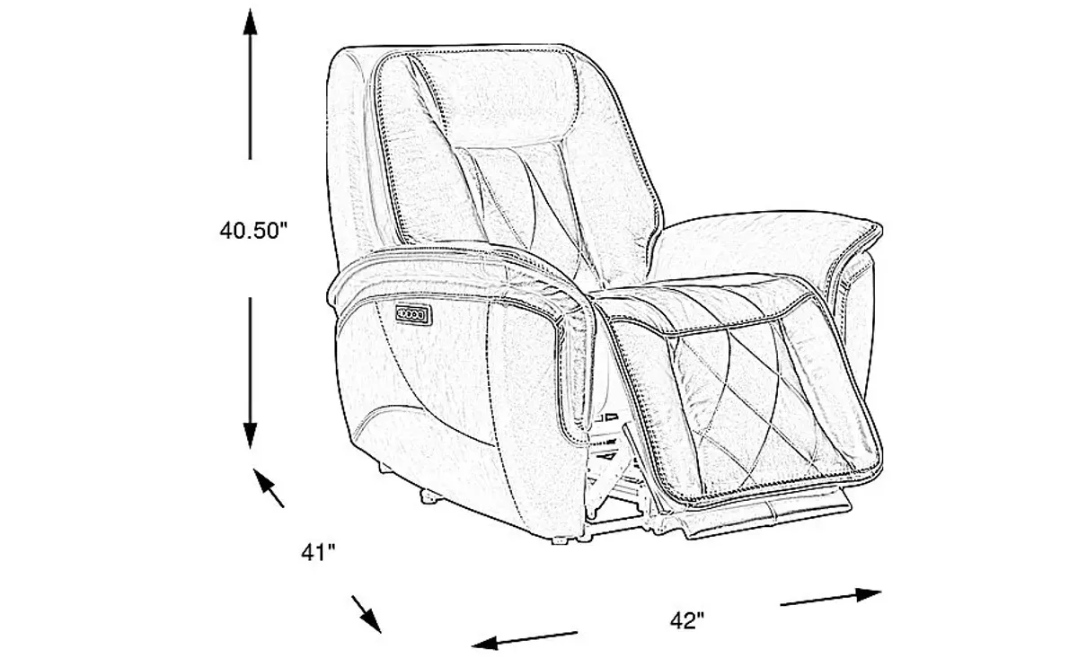 Dalton Gray Leather Triple Power Recliner