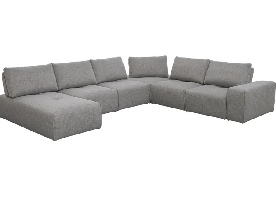 Laney Park Dark Gray 6 Pc Sectional by Rooms To Go Furniture