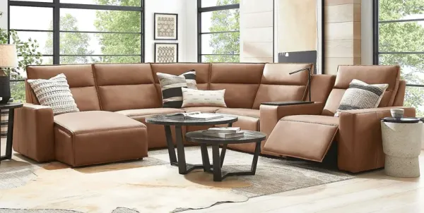Saddle 6 Pc Dual Power Reclining ModularTwo