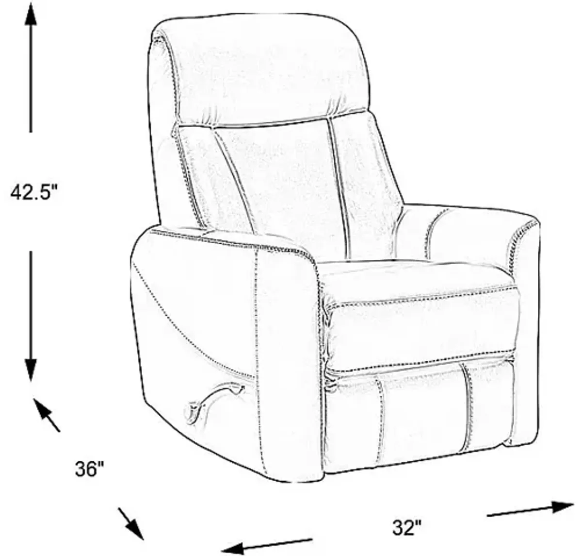 Domio Hydra Leather Swivel Glider Recliner