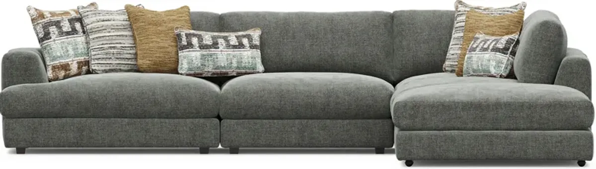 Montecito Charcoal 8 Pc Sectional Living Room