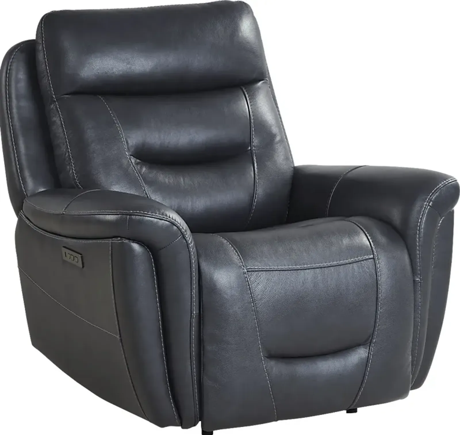 Regis Park Midnight Leather Dual Power Recliner