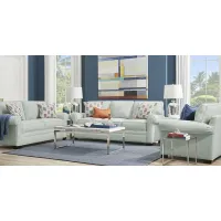 Bellingham Willow Green Textured 8 Pc Living Room