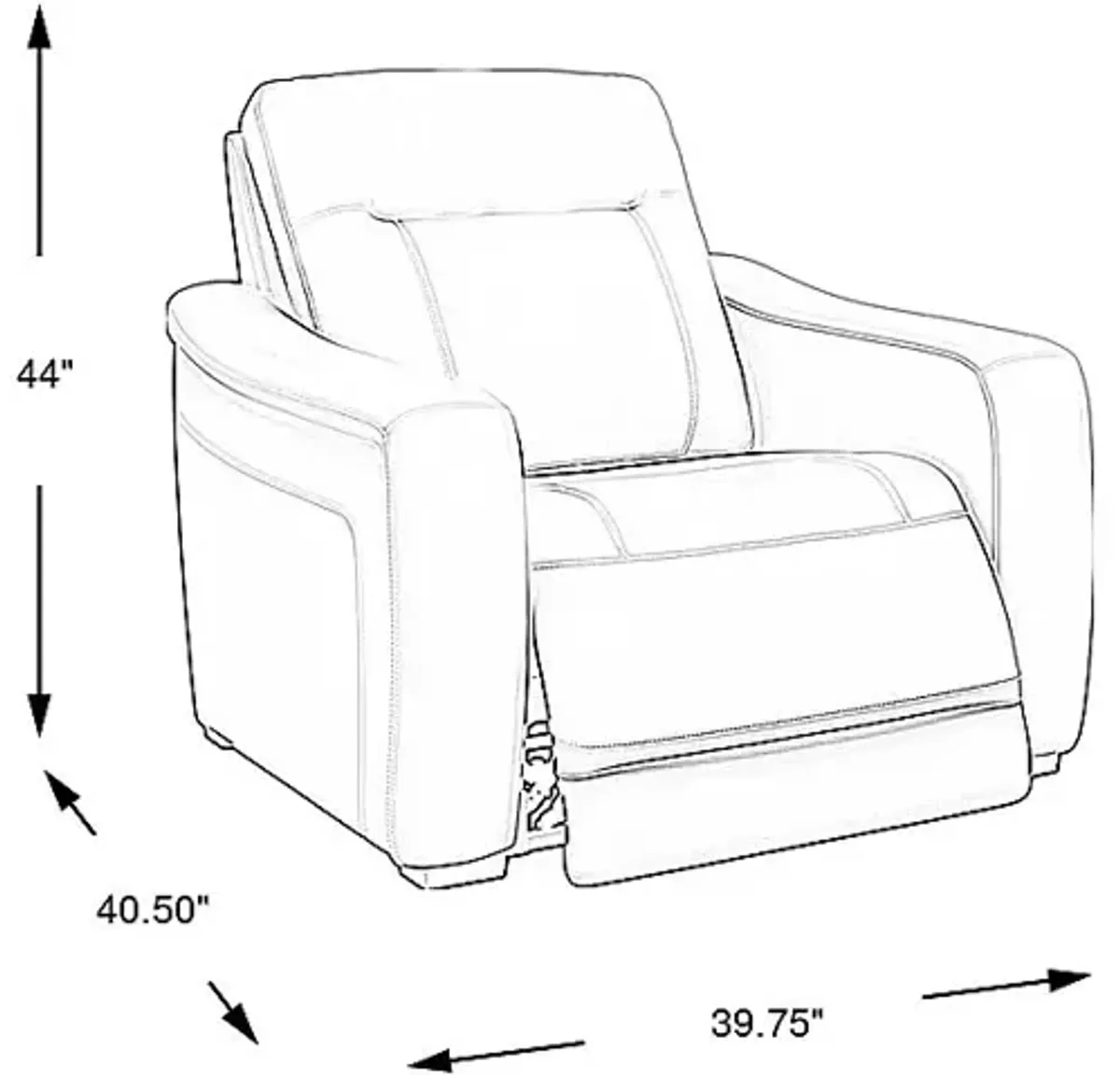 Newport Almond Leather Dual Power Recliner