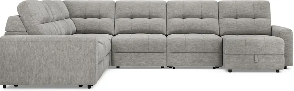 Meriwether Gray 7 Pc Power Slider Sectional