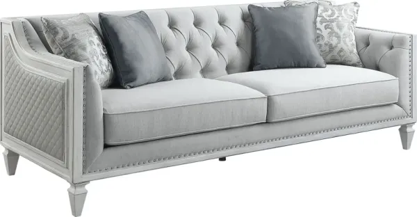 Blinn Light Gray Sofa with Four Pillows