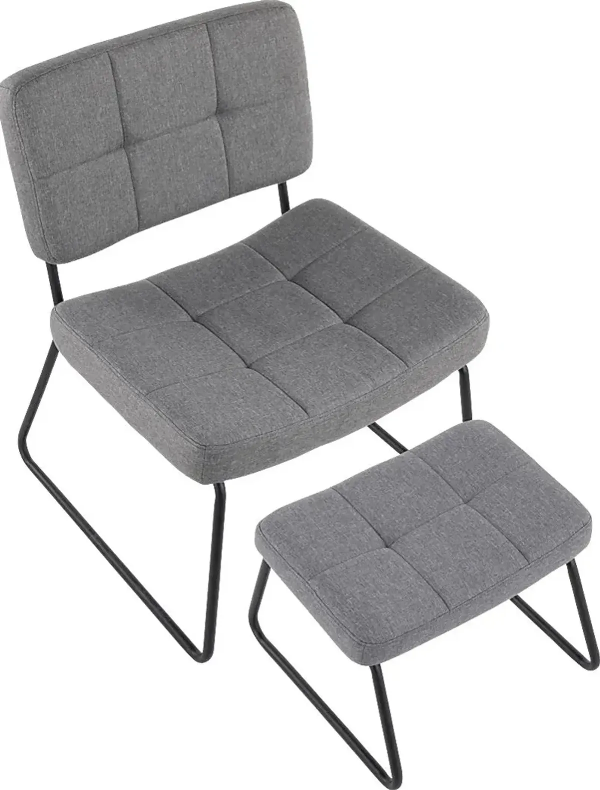 Beechtree Gray Accent Chair and Ottoman