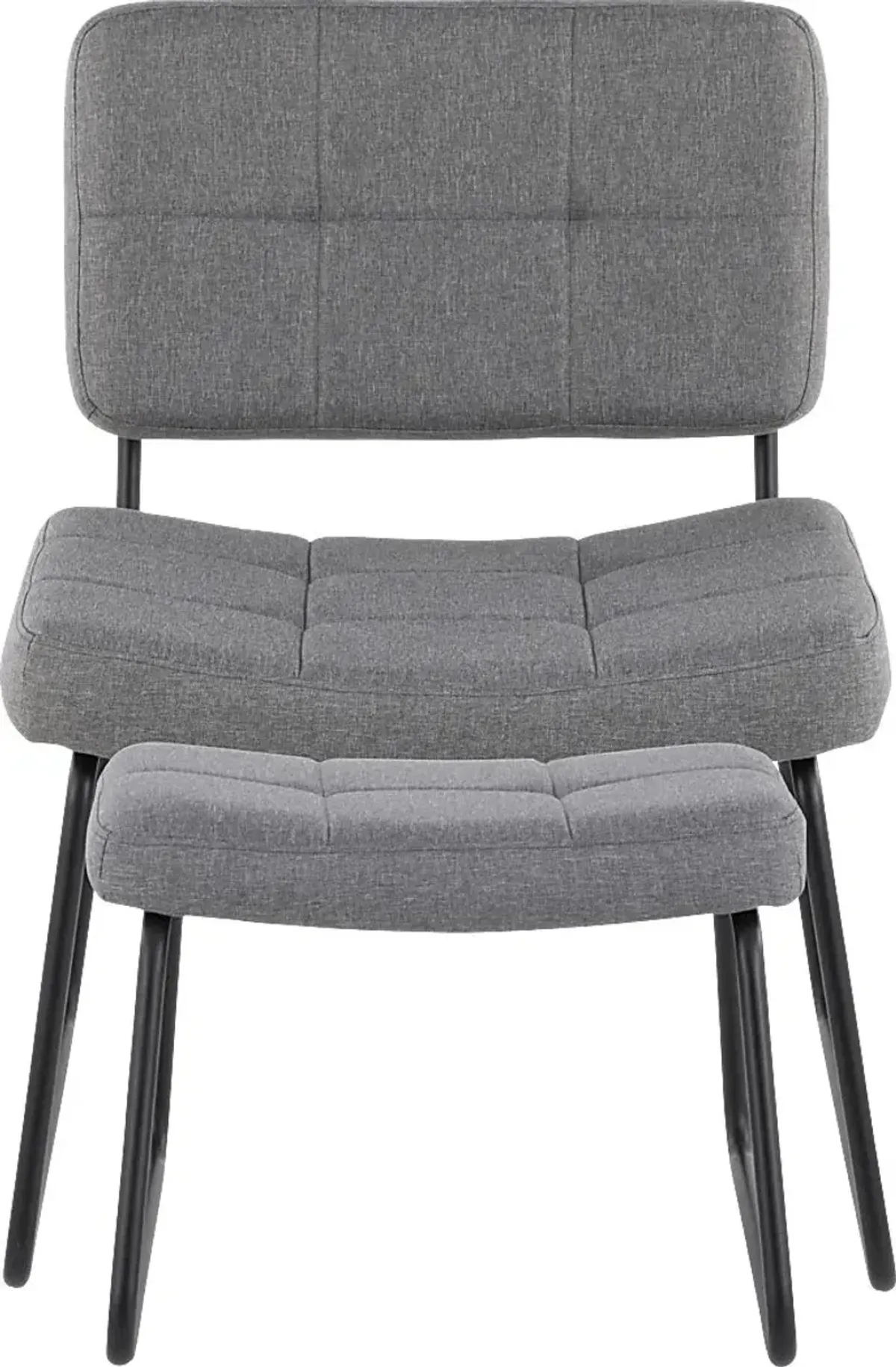 Beechtree Gray Accent Chair and Ottoman